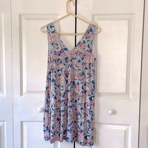 LOFT sleeveless swing dress